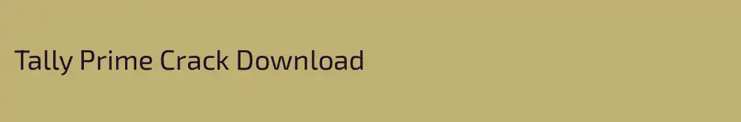 Tally Prime Crack Download
